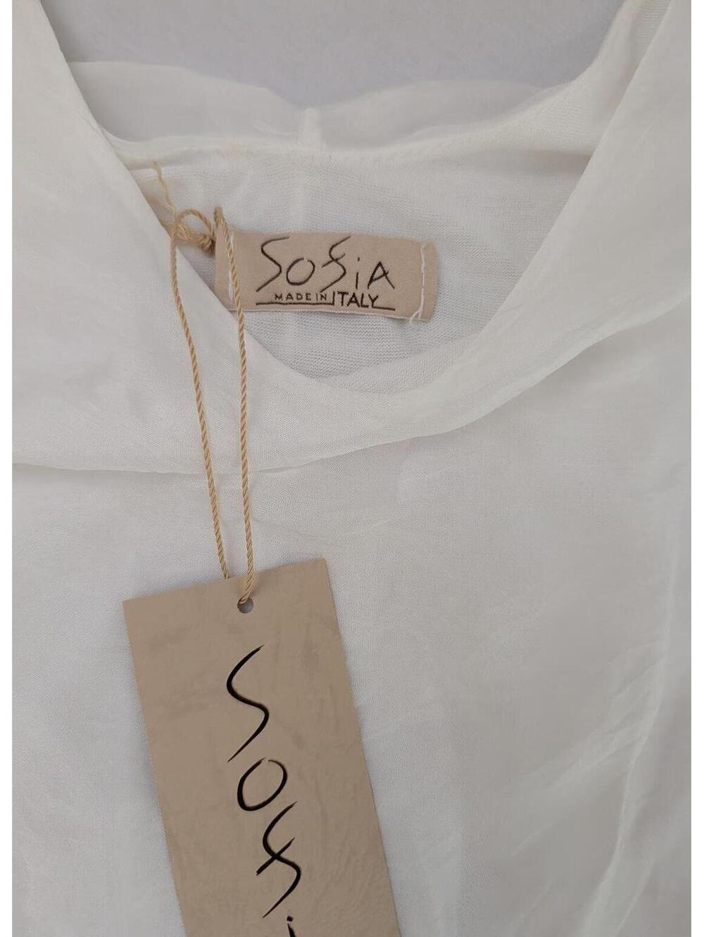 NWT Sofia Flowy Soft Ethereal  Lined White Sleeveless Dress Made in Italy - Picture 4 of 8